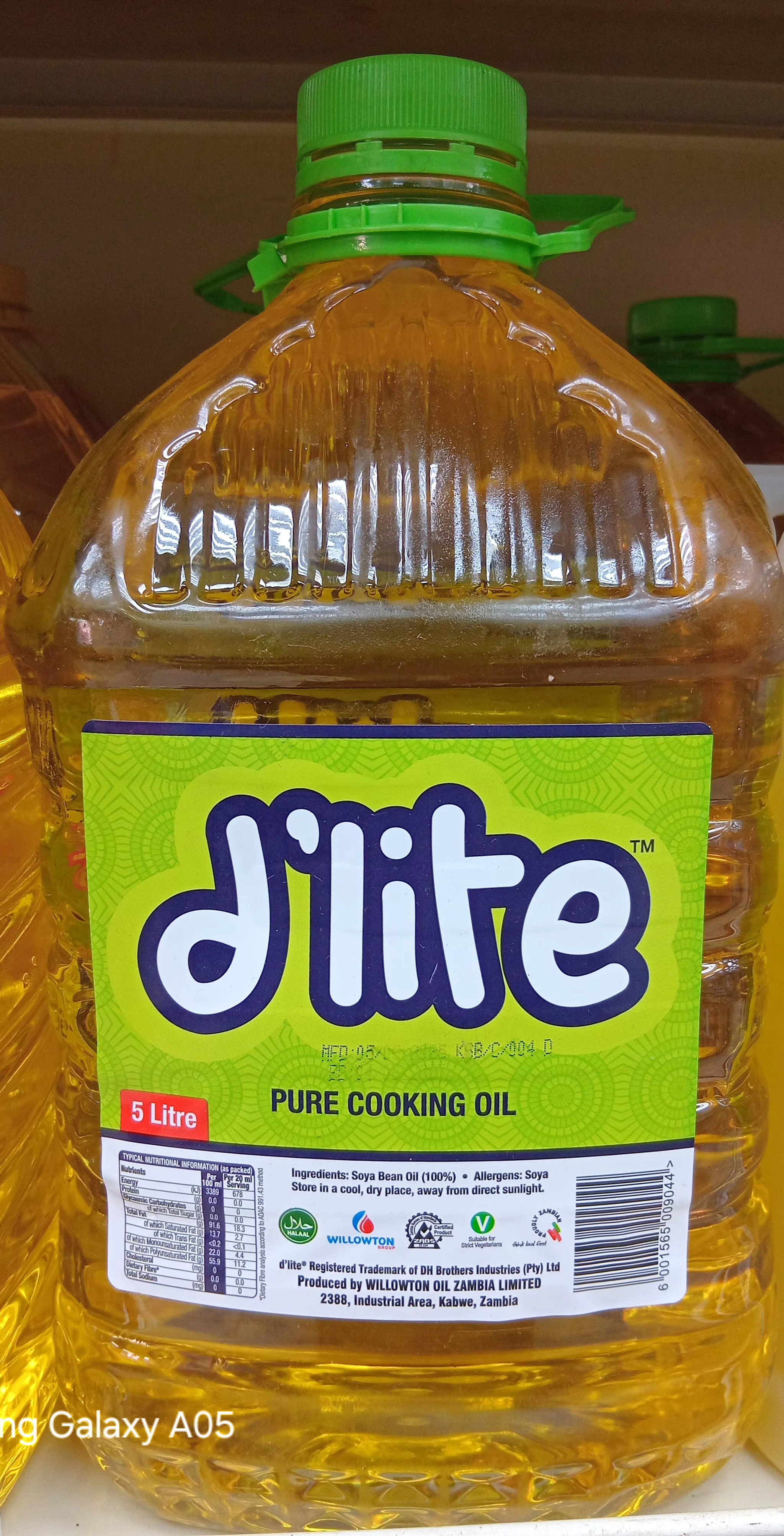 D’Lite Pure Cooking Oil 5lt_0