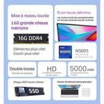 WSD P10 - Laptop-Intel N5095-Ecran 15.6'' -16GB+512GB Win11 ordinateur portable