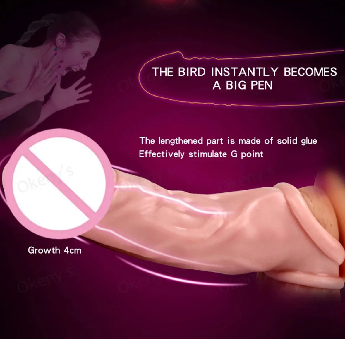Condoms Silicone Penis Extender Enlargement Sleeves_3