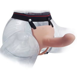 Wearable Penis Enlargement Sleeve Silicone Hollow Realistic Strap On Harness 