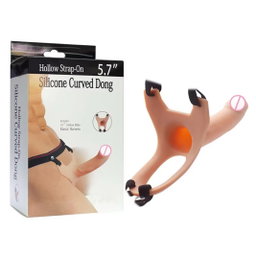 Wearable Penis Enlargement Sleeve Silicone Hollow Realistic Strap On Harness 