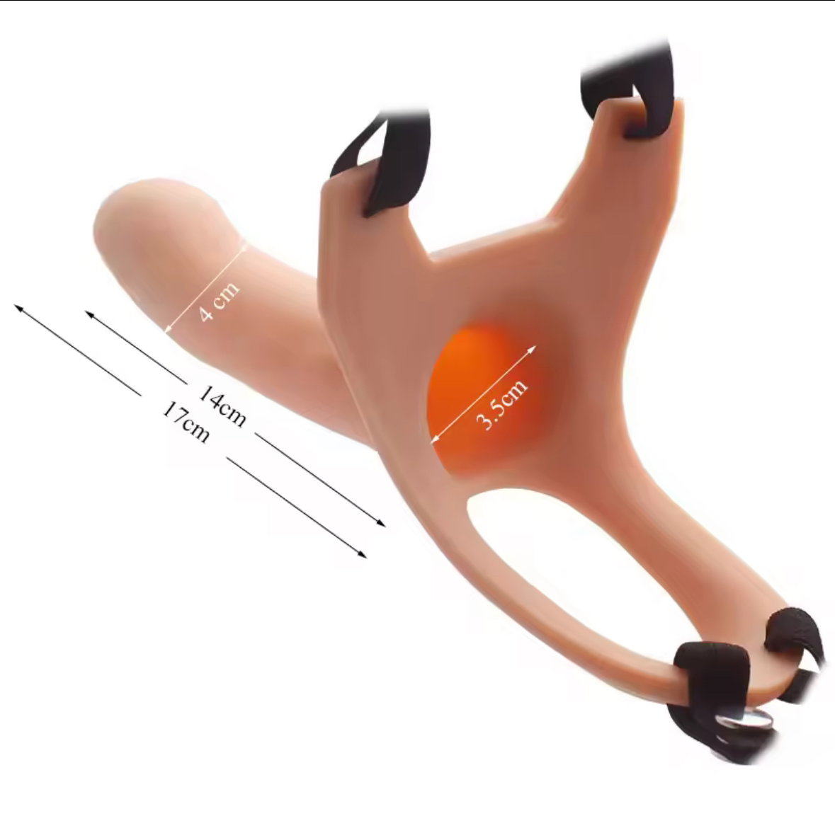 Wearable Penis Enlargement Sleeve Silicone Hollow Realistic Strap On Harness _3