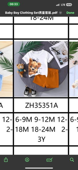 20 pieces of short sleeve suits catalog 