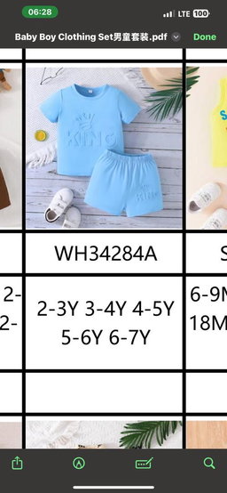 20 pieces of short sleeve suits catalog 