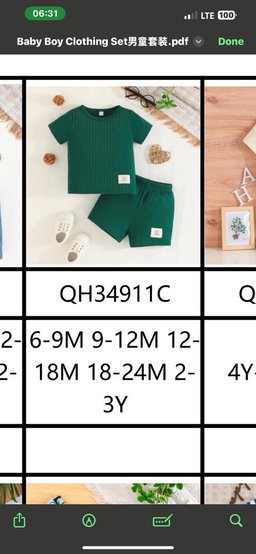 20 pieces of short sleeve suits catalog 