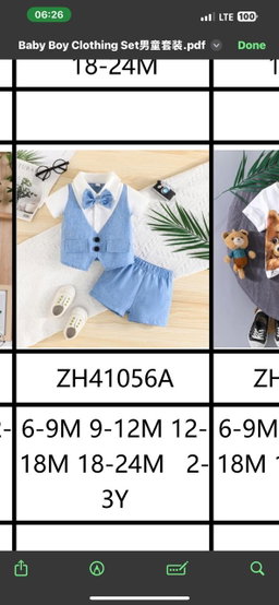 20 pieces of short sleeve suits catalog 