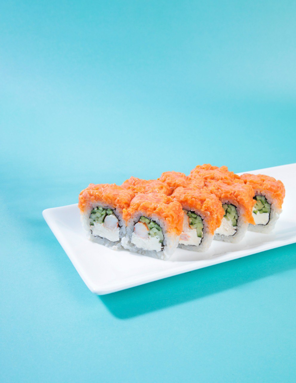 Spicy roll Salmon with shrimps (280) 8pc_0