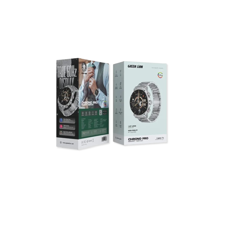 Green Lion Chrono Pro Smart Watch - Silver_0