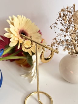 Golden Midi Hoops 
