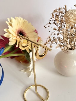 Golden Midi Hoops 