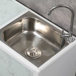 Meuble Évier CleanLine – 2 en 1 avec Rangement & Robinet Inox