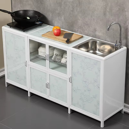 Meuble Évier CleanLine – 2 en 1 avec Rangement & Robinet Inox