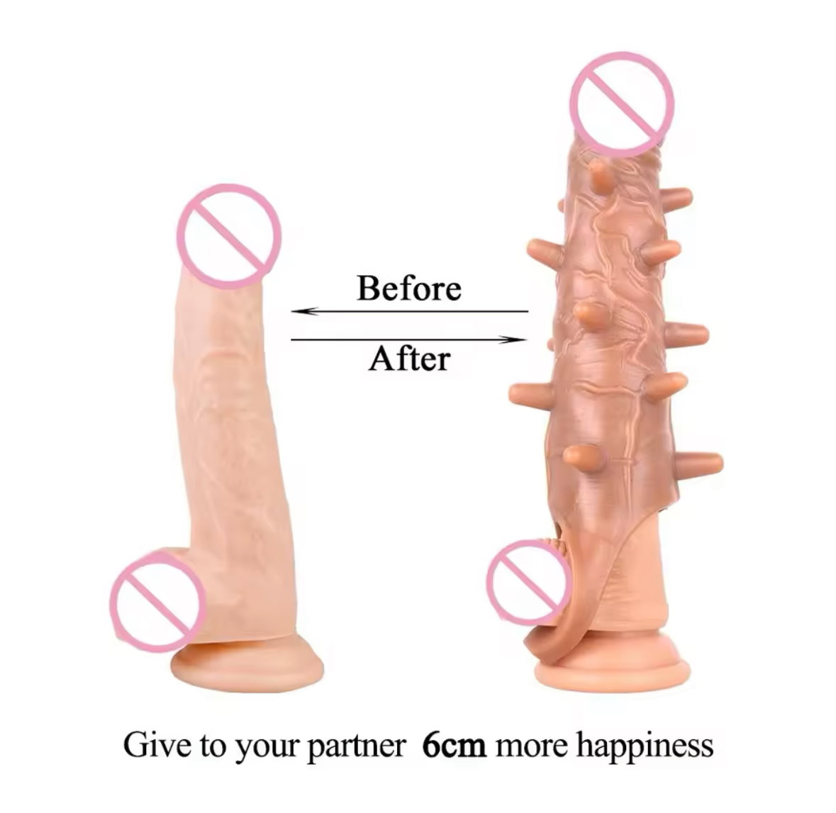 25cm Dotted  Realistic Dildo Penis Sleeve_3