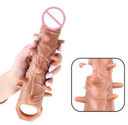 25cm Dotted  Realistic Dildo Penis Sleeve