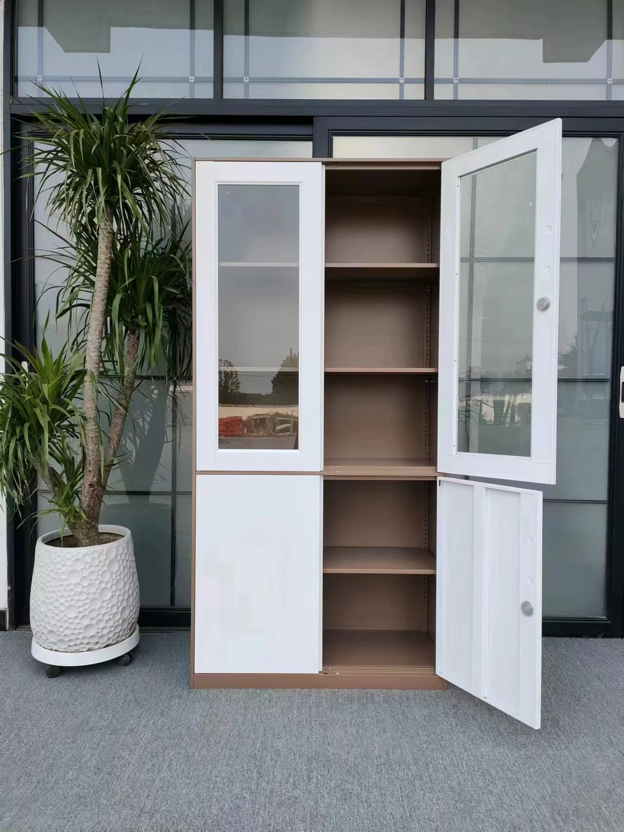 Armoire Métallique Vitrée SecureGlass – 2 à 5 étagères avec serrure_3