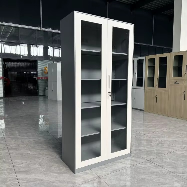 Armoire Métallique Vitrée SecureGlass – 2 à 5 étagères avec serrure_2