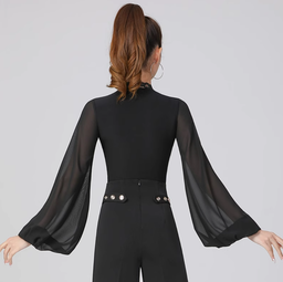 DBL- V-neck small lace edge (Top)