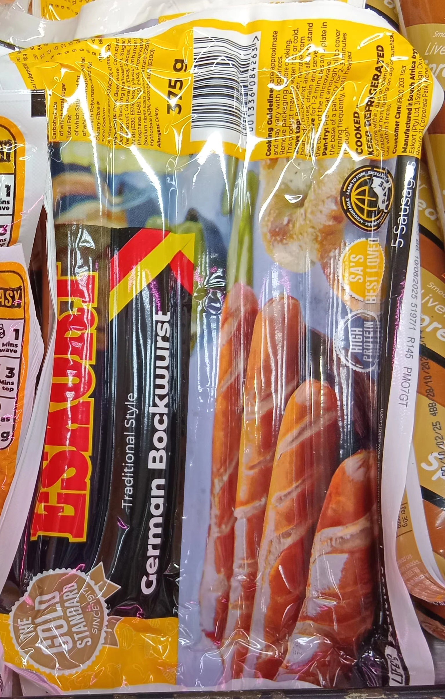 Eskort German Bockwurst 5’S 375gr_0