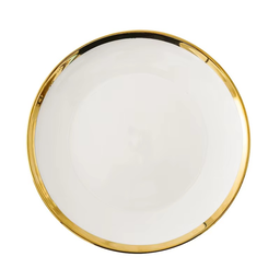 Assiettes en céramique de luxe à bord doré