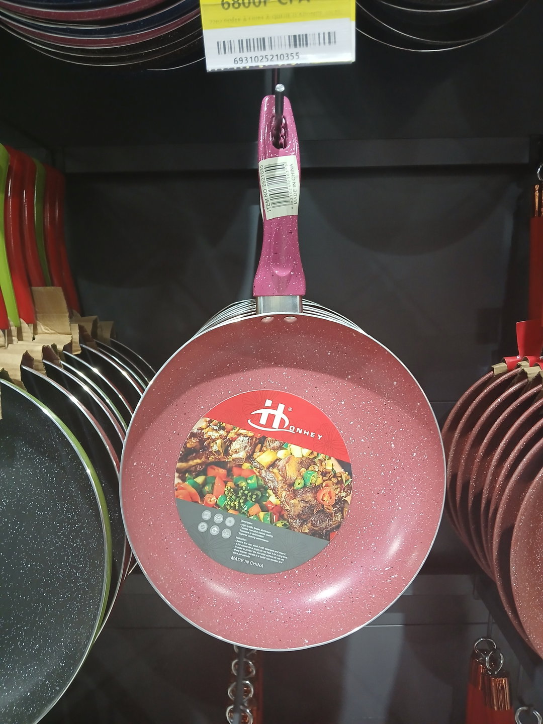 🍽️ Poêle Granitée Pink Chef – Revêtement Antiadhésif