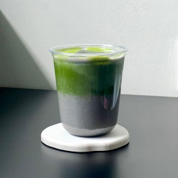 Iced Black Sesame Matcha Oatmilk Latte