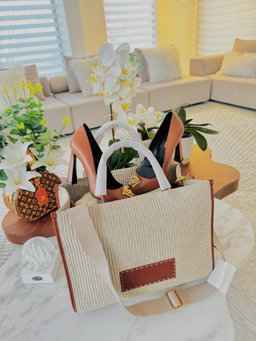 Bolsa Versace raffia - tote 