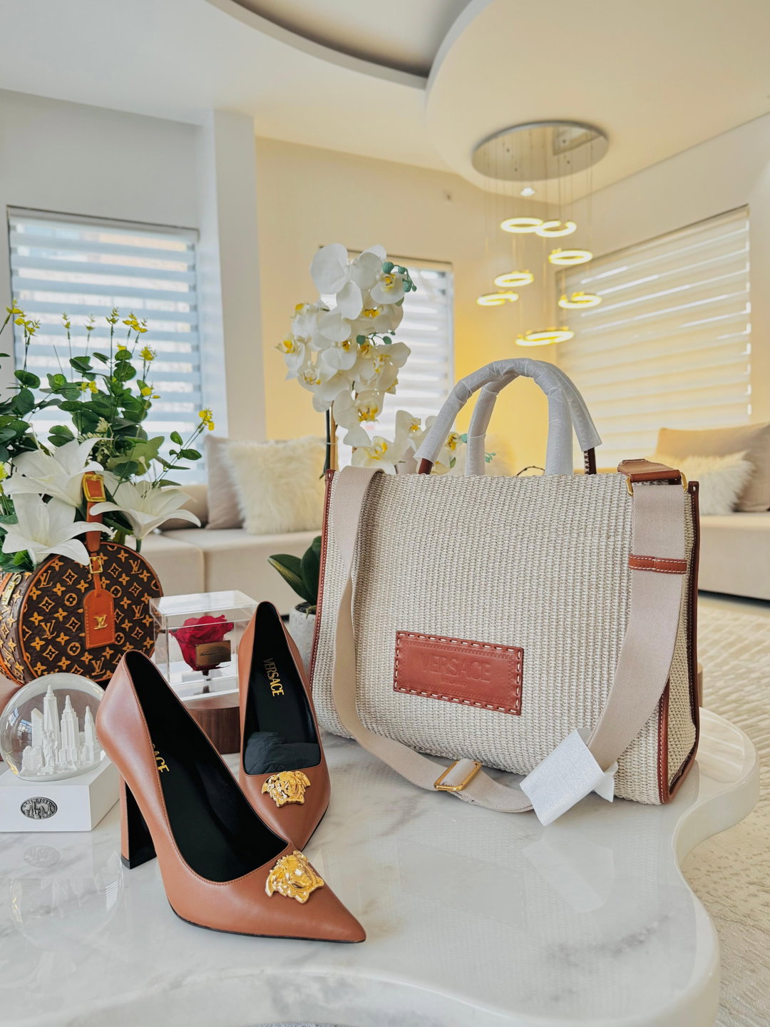 Bolsa Versace raffia - tote