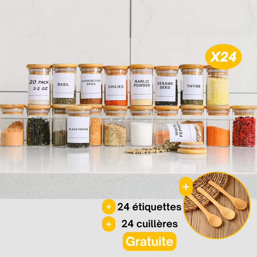 lot de 24 bocaux hermétique 450ml + 2 Cadeaux_0