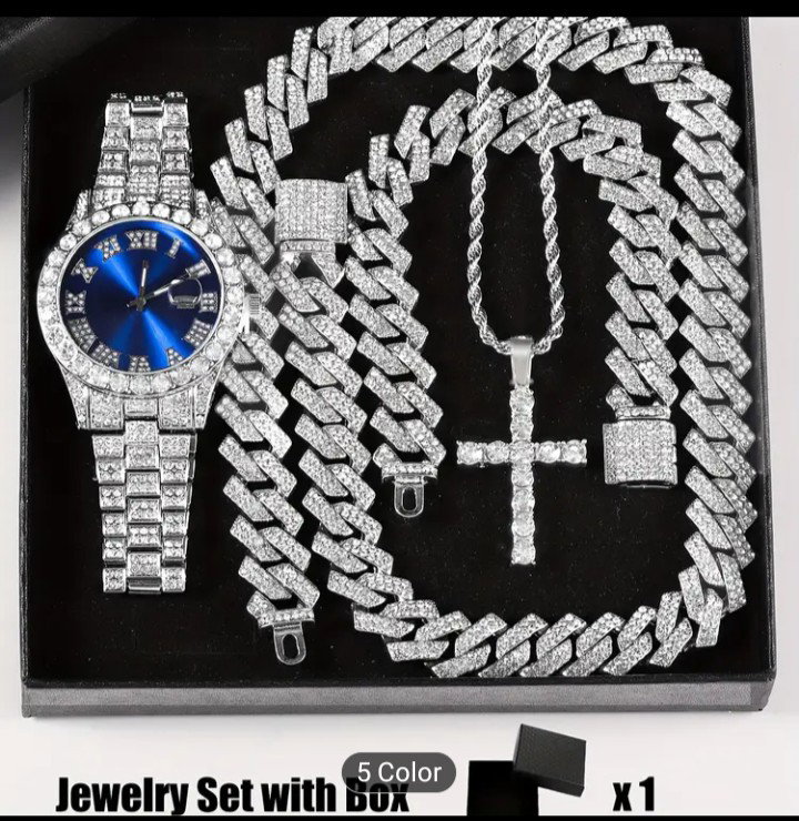 Luxury Ice-Plated Men's Jewelry Set
