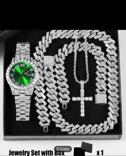 Luxury Ice-Plated Men's Jewelry Set 