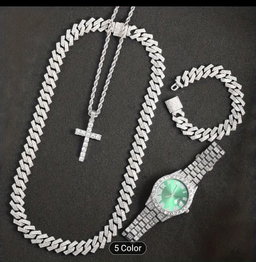 Luxury Ice-Plated Men's Jewelry Set 
