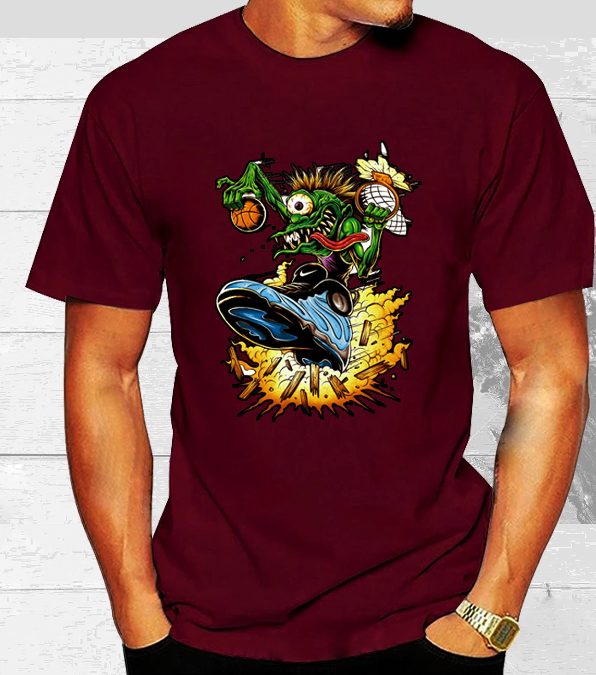 🏀Explosive Style: Cartoon Basketball Tees That Turn Heads_4
