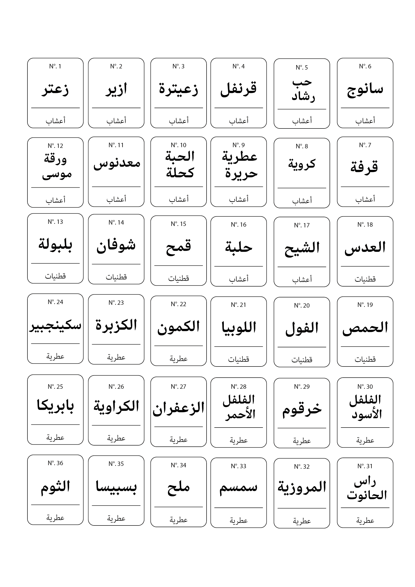 Lot de 34 Étiquettes pour Pots à Épices _4