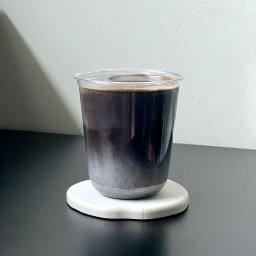 Iced Black Sesame Hojicha Oatmilk Latte