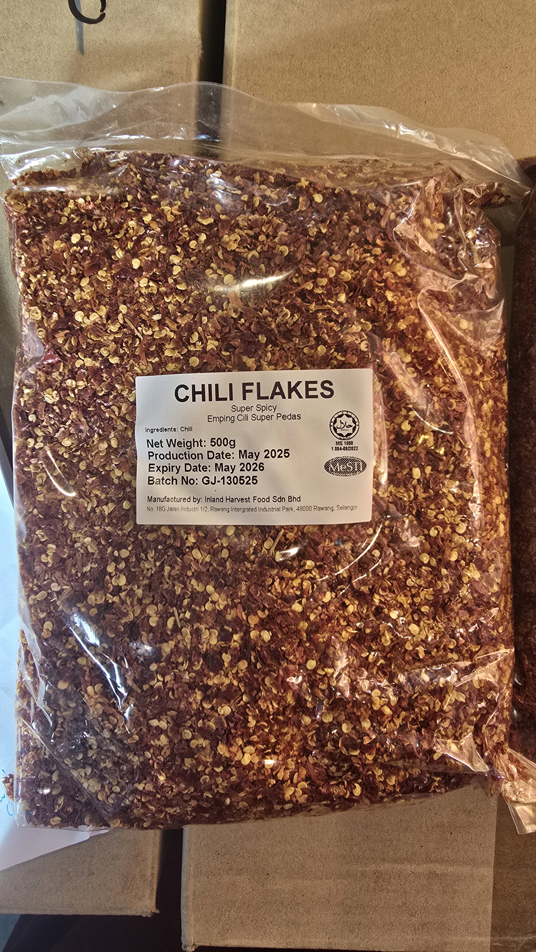 10pots- Super Spicy Chili Flakes 500gm (pkt)_0