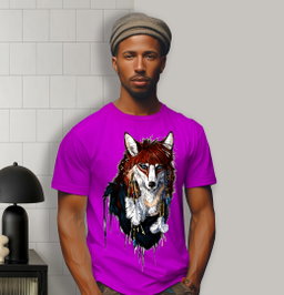 Tribal Wolf Majesty – Red Edition Graphic Tee