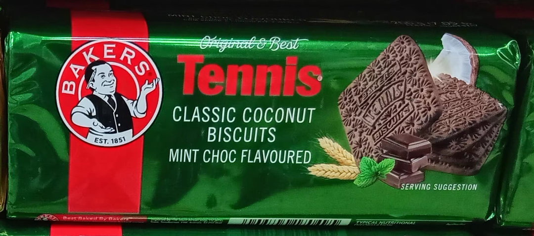 Bakers Bisc. Tennis Choc. Mint Flav. 200gr