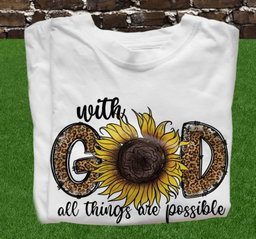 Trendy & Catchy: Faith & Florals: Sunflower and Leopard Print Faith T-Shirt