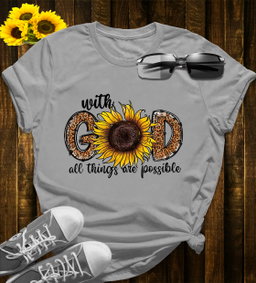 Trendy & Catchy: Faith & Florals: Sunflower and Leopard Print Faith T-Shirt