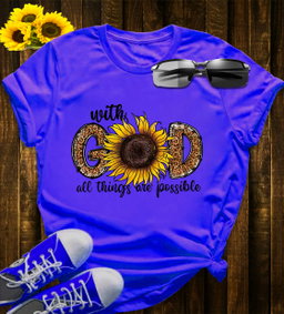 Trendy & Catchy: Faith & Florals: Sunflower and Leopard Print Faith T-Shirt