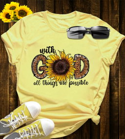 Trendy & Catchy: Faith & Florals: Sunflower and Leopard Print Faith T-Shirt