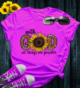 Trendy & Catchy: Faith & Florals: Sunflower and Leopard Print Faith T-Shirt