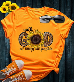 Trendy & Catchy: Faith & Florals: Sunflower and Leopard Print Faith T-Shirt