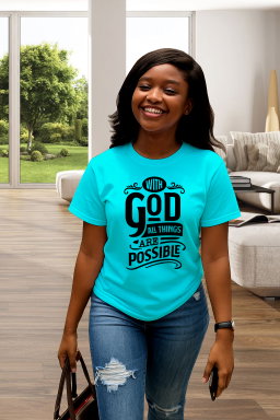 (Faith-Focused): "With God All Things Are Possible"  Print Faith T-Shirt