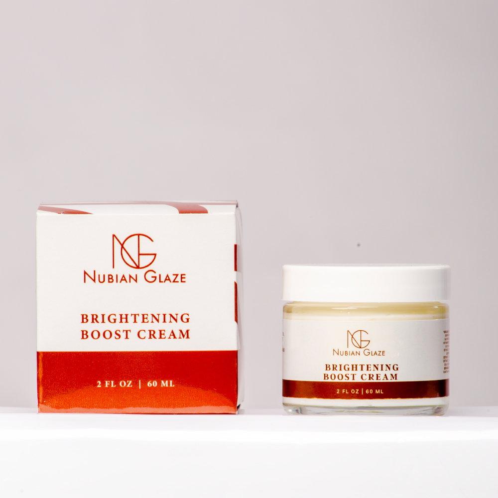 Brightening Boost Cream ( Fades hyperpigmentation, sunspots, and dullness. Vitamin B5, Licorice, Vitamin E).