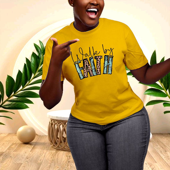 Walk Boldly, Walk by Faith: Faith-Inspired T-Shirt for Confident Women_5