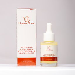 Anti-Aging Drops Serum with Centella & Glycolic Acid ( Combats inflammation, boosts collagen, fades spots. Centella, glycolic acid, Vitamin E).