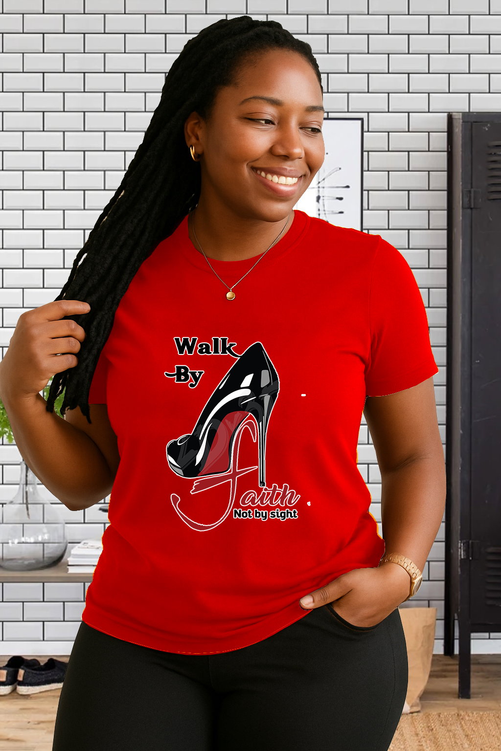 “Walk by Faith” Inspirational T-Shirt for Women | Bold, Faith-Driven Christian Apparel_2
