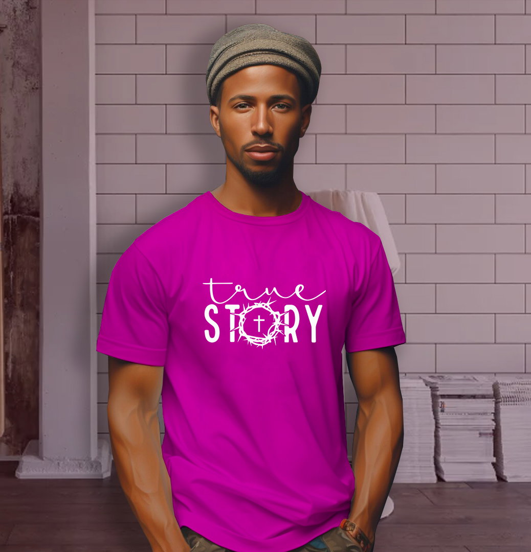 📝 True Story – Bold Faith T-Shirt That Declares the Gospel with Style_9