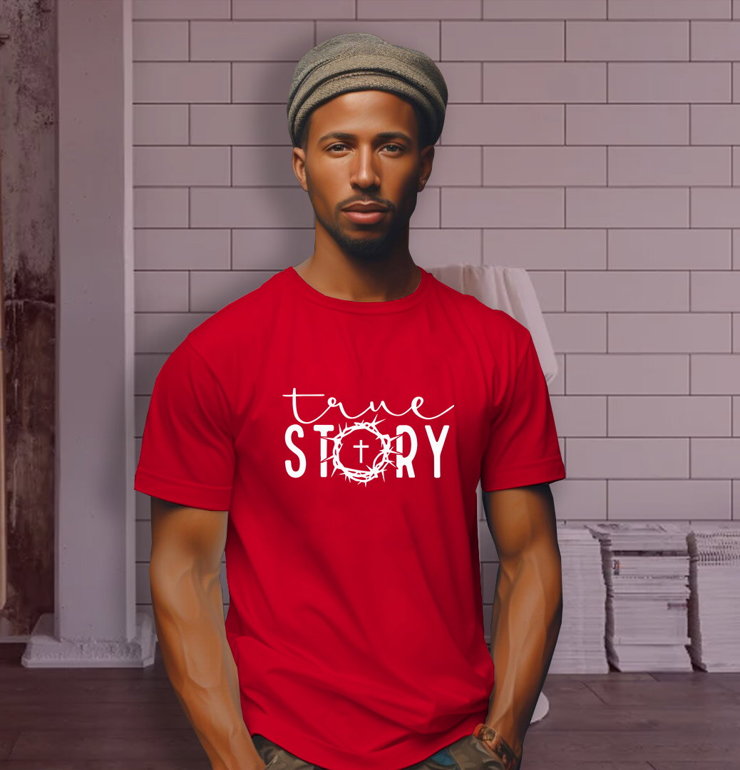 📝 True Story – Bold Faith T-Shirt That Declares the Gospel with Style_10